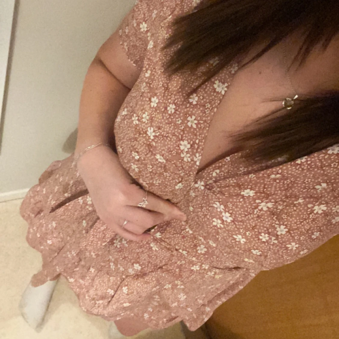 Rosa blommig klänning! - 91