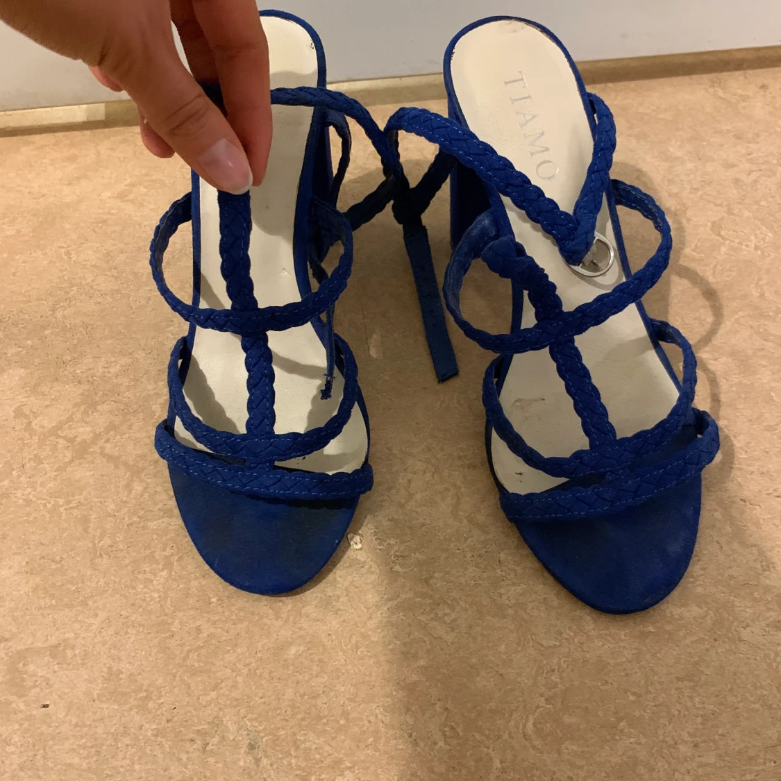 Blåa klackskor - 90