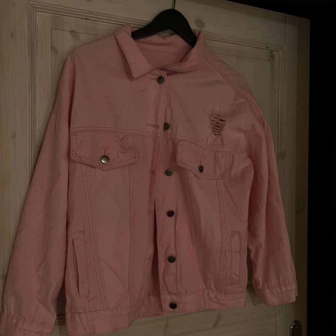 Rosa jeans jacka