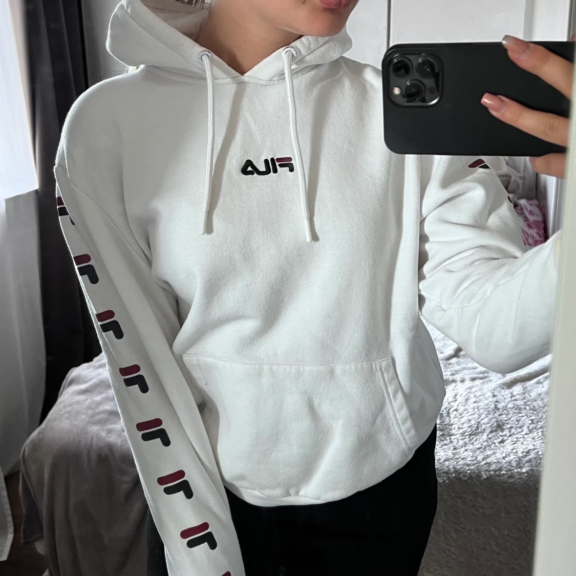 Vit fila hoodie