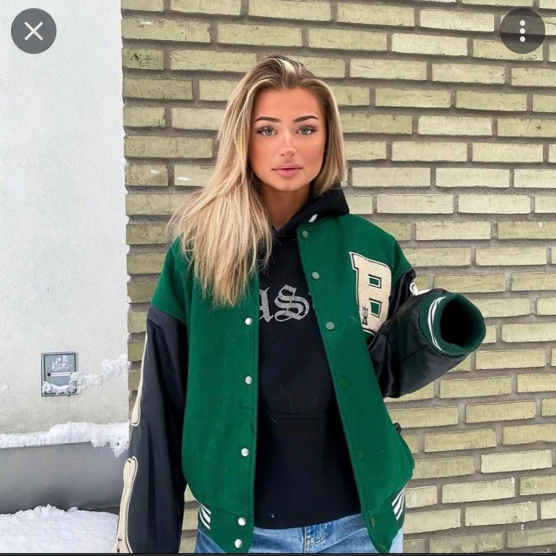 Grön baseball jacka 