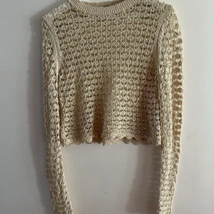 Tröja från zara - Glest stickad beige bomulls tröja från Zara!