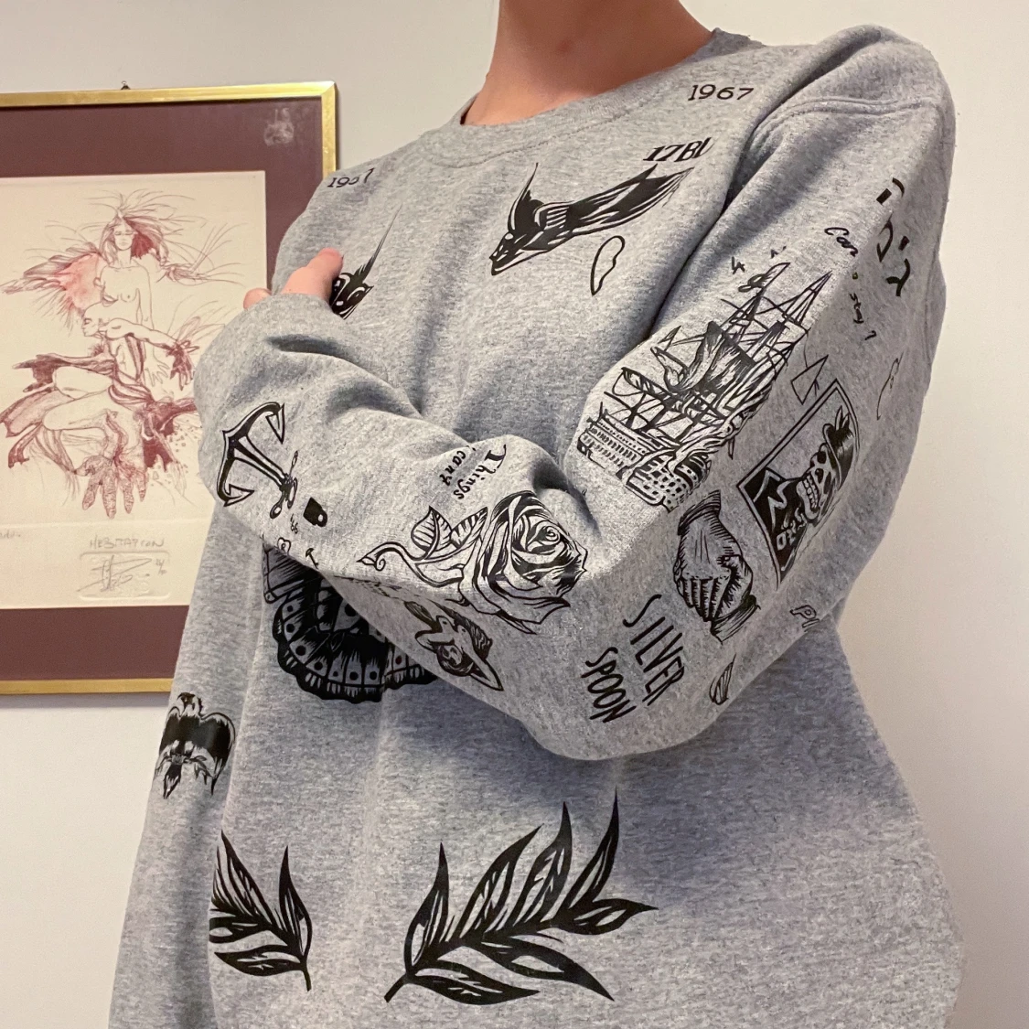 Harry Styles tatuering sweatshirt - 90