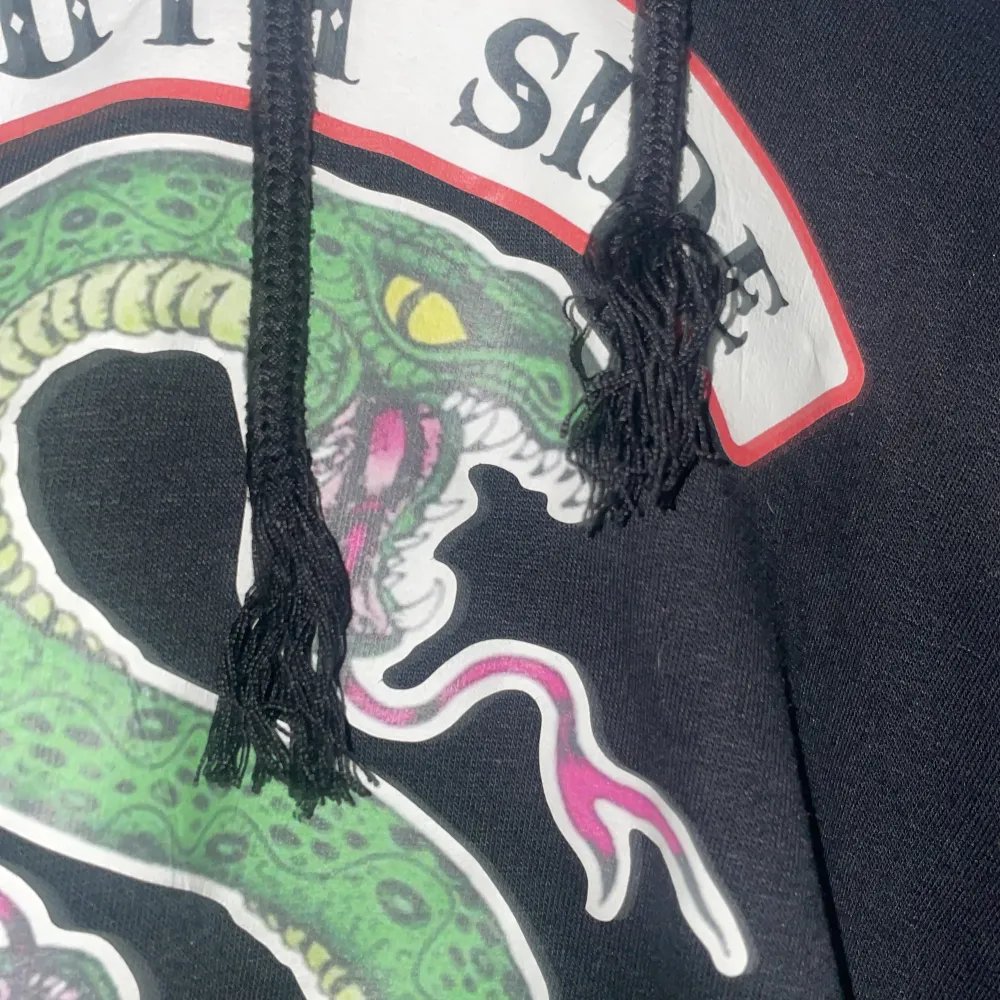 Southside serpent hoodie, inte jätte använd köptes för typ 2 år sedan för typ 400 spänn men säljer nu för att jag inte alls är intresserad av den längre. Tröjan är i storlek S (kvinnostorlek). Hoodies.