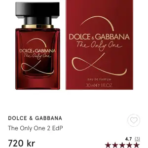 ”Dolce & Gabbana The Only One 2” parfym. Den är knappt använd, endast sprayat max 2-3 gånger för att testa parfymen🫶🏼