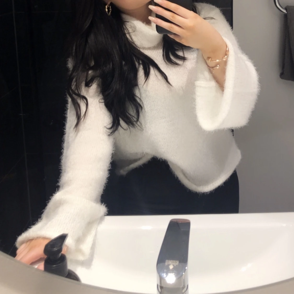 Flufftröja med polo - 90