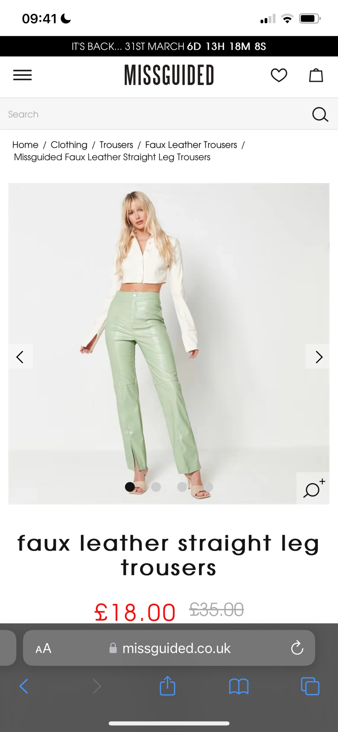 Beiga Skinnbyxor missguided 34 - 90