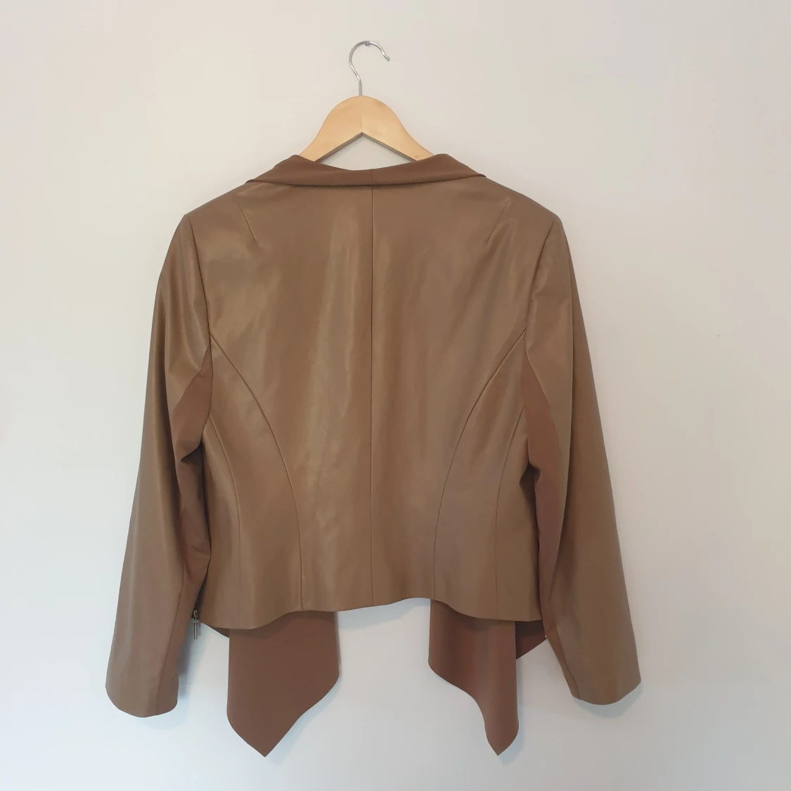 Ljusbrun Läderjacka - 90