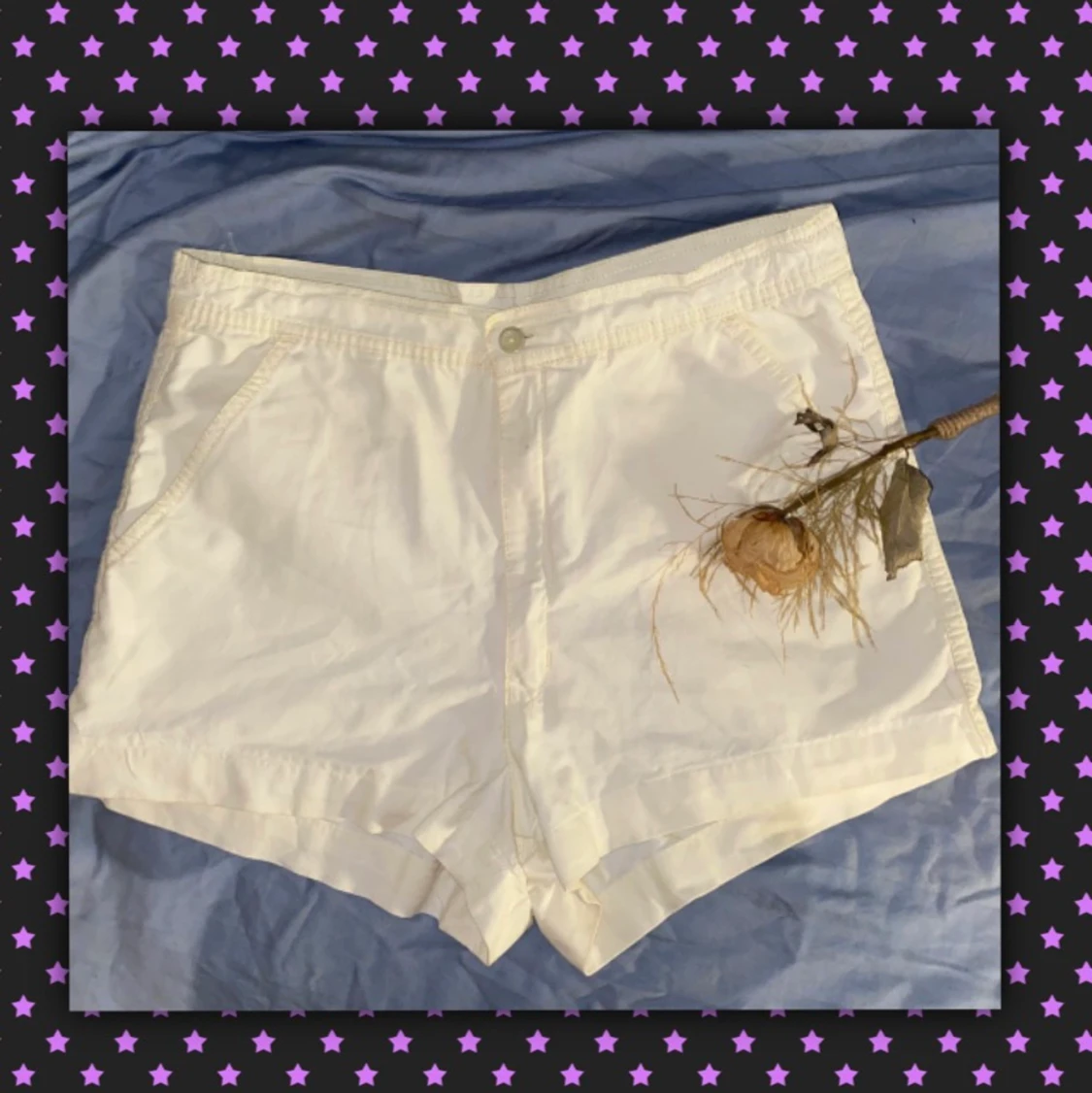 Vita högmidajde retro shorts