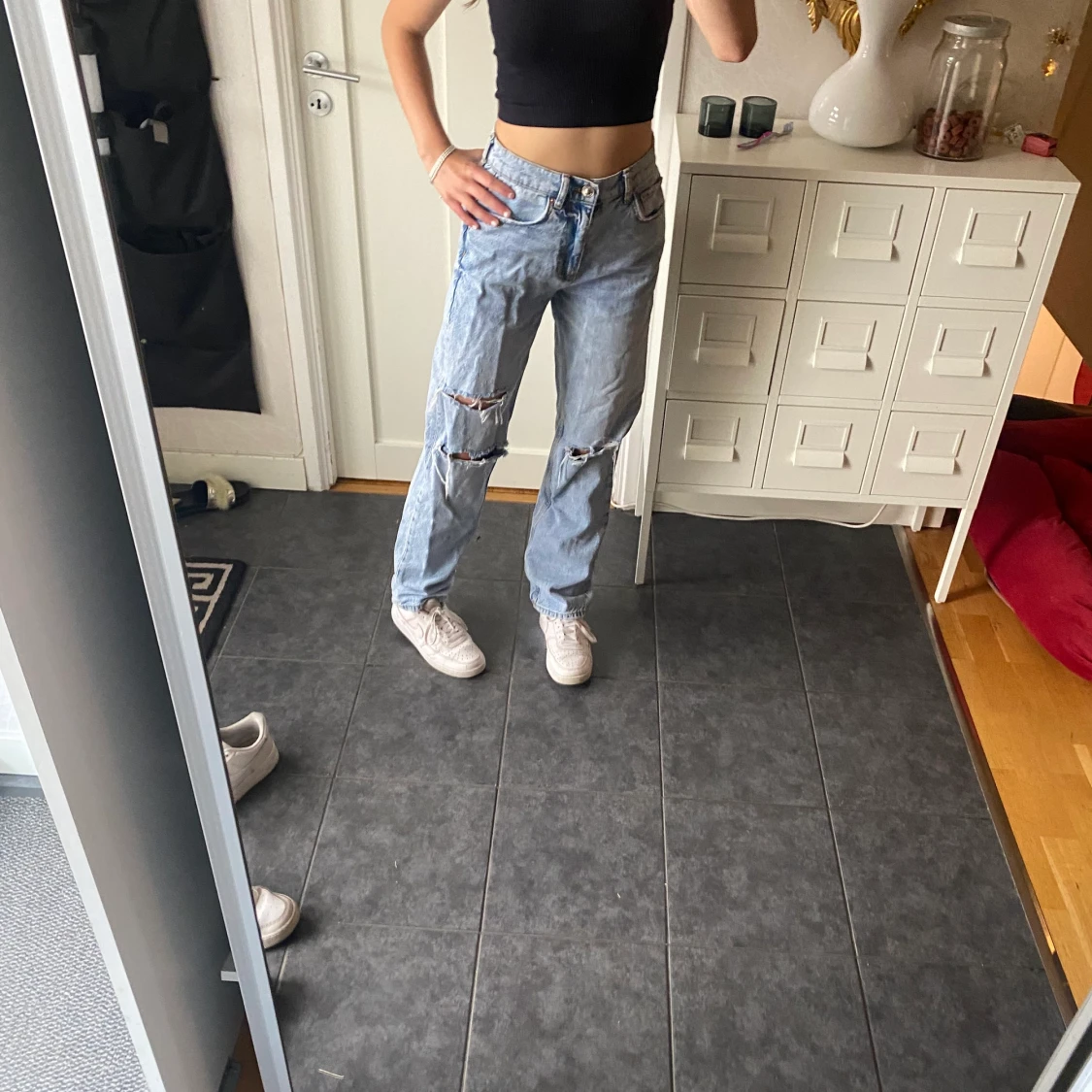Säljer mina jeans från Gina använda väldigt sällan  - 90