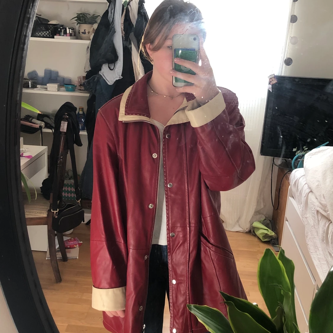 Oversized skinnjacka 