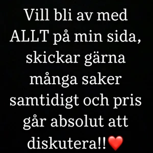 VILL BLI AV MED ALLT! - Hej alla! Säljer super fina kläder för redan nu billiga priser men alla priser går att diskutera och skickar mer än gärna flera plagg samtidgt.