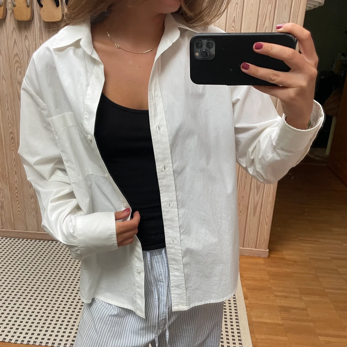 Oversized vit skjorta från Zara - 90