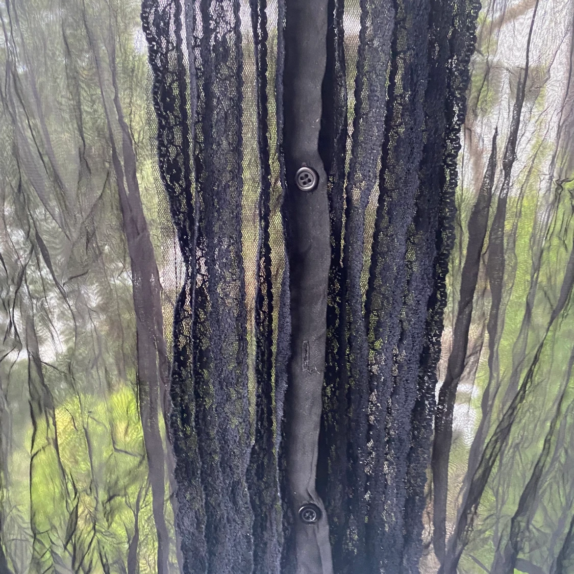 Transparent skjorta med spets - 90