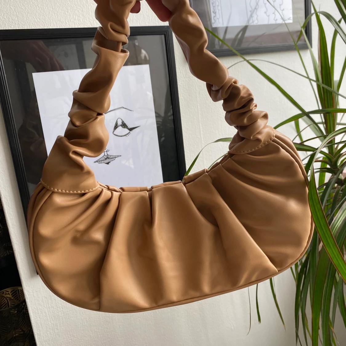 Brun skinn väska - 91