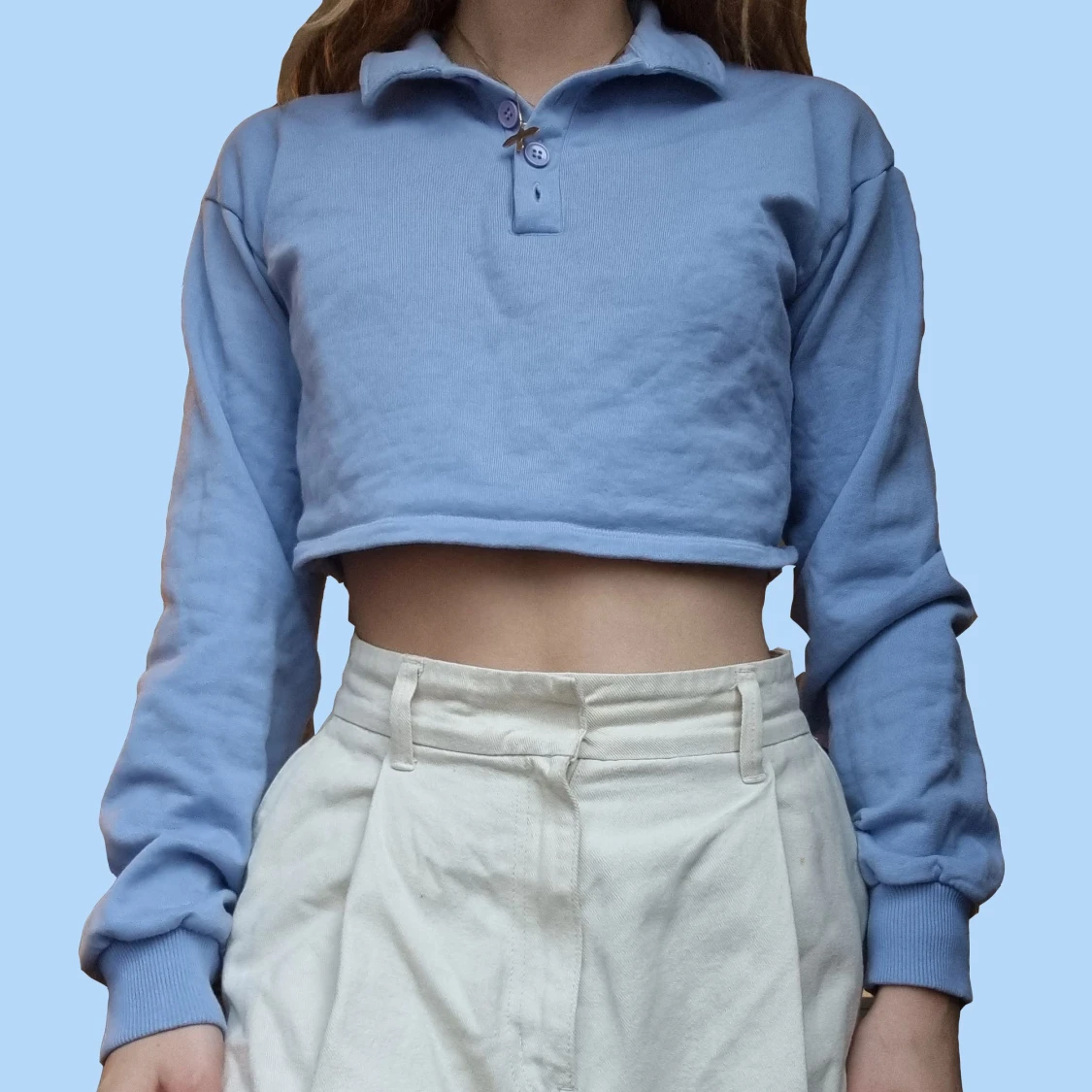 Blå croptop