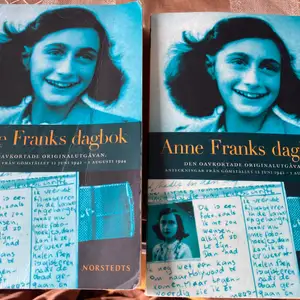 Två Anne frank böcker  Vällingby 