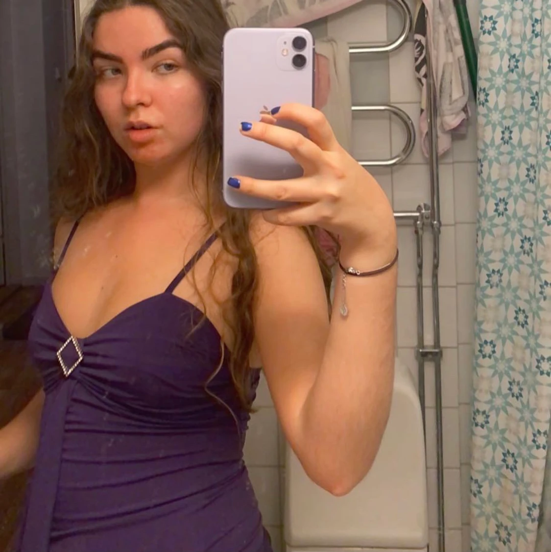 Lila vintage linne - 91