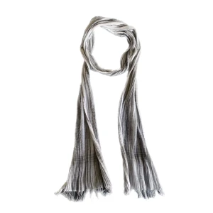 Grå/vit scarf  - Superfin grå och vit scarf 223 cm✨