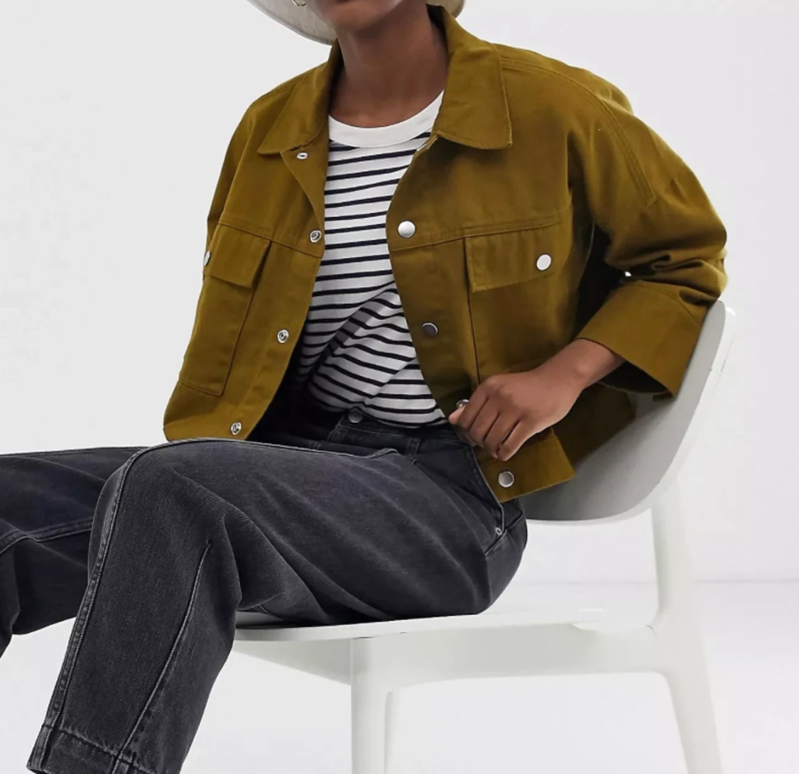 Denim jacka i khaki - 90