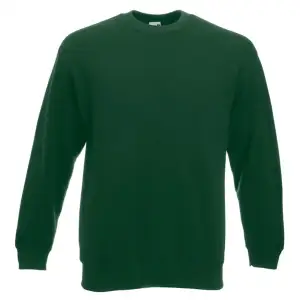 grön sweatshirt som är från fruit of the loom! fin passform och jag tycker den är så vintage o söt men har för många kläder! använd gärna 