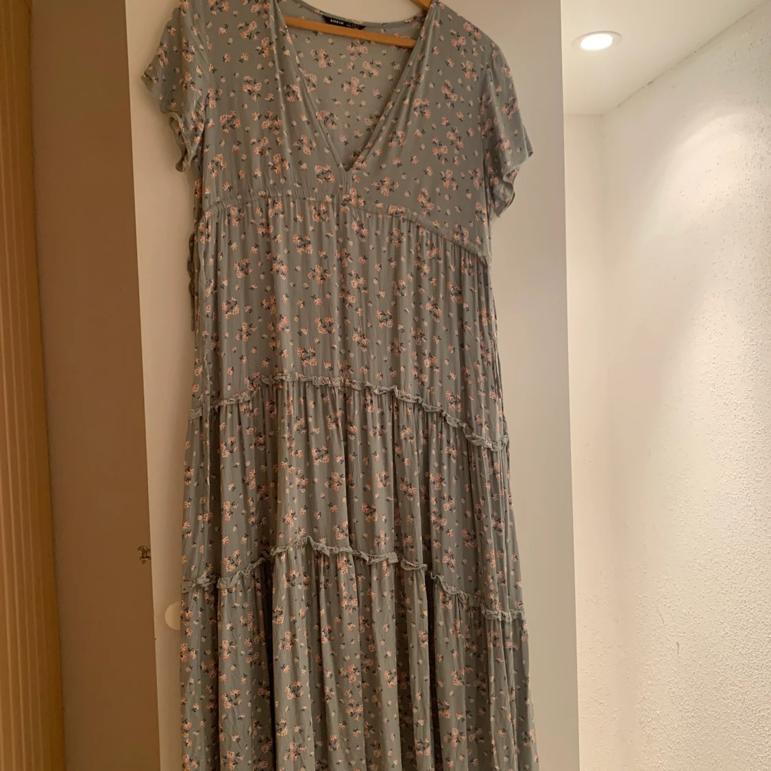 Grön långklänning