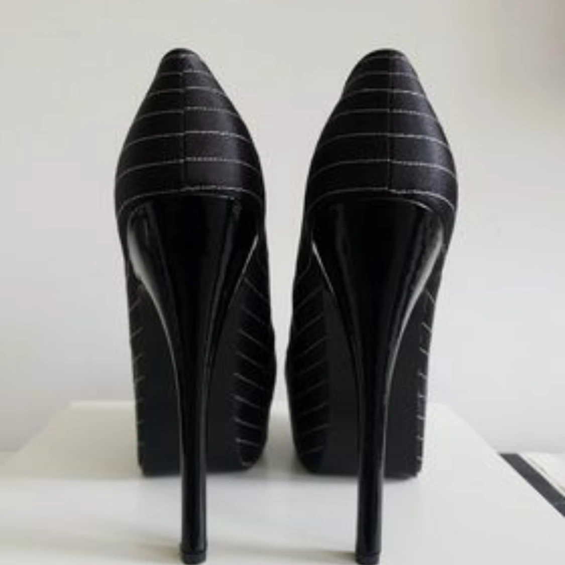 Bordello Teeze Pinstriped Platform Pumps - 91