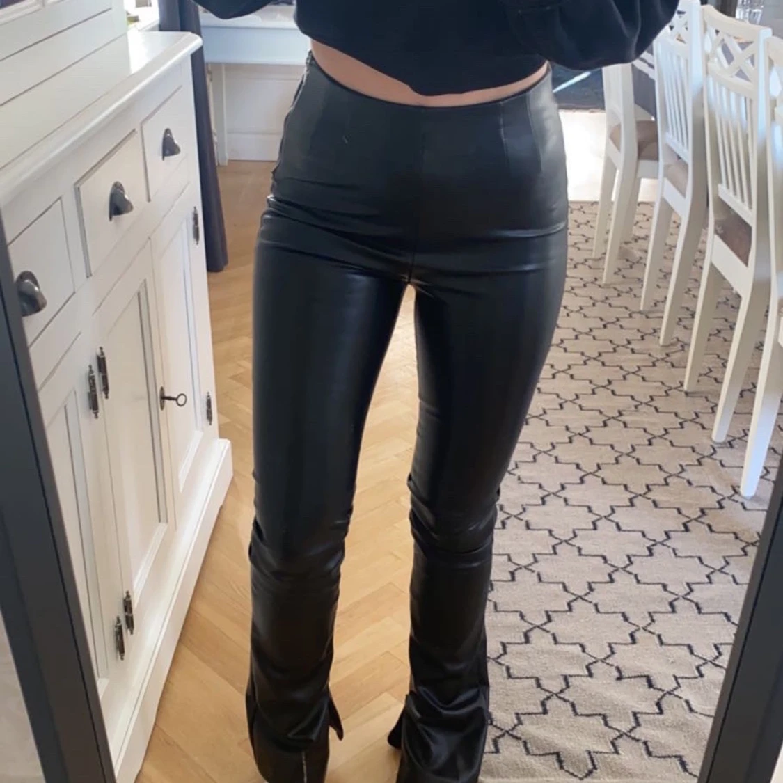 Zara skinnbyxor med dragskedja