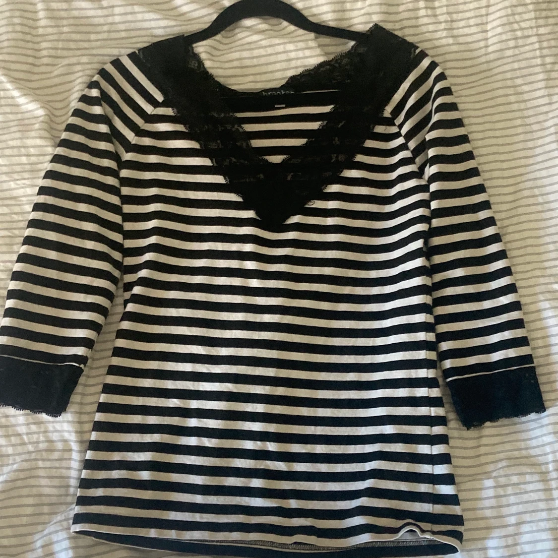 Randig långärmad tröja  - 90