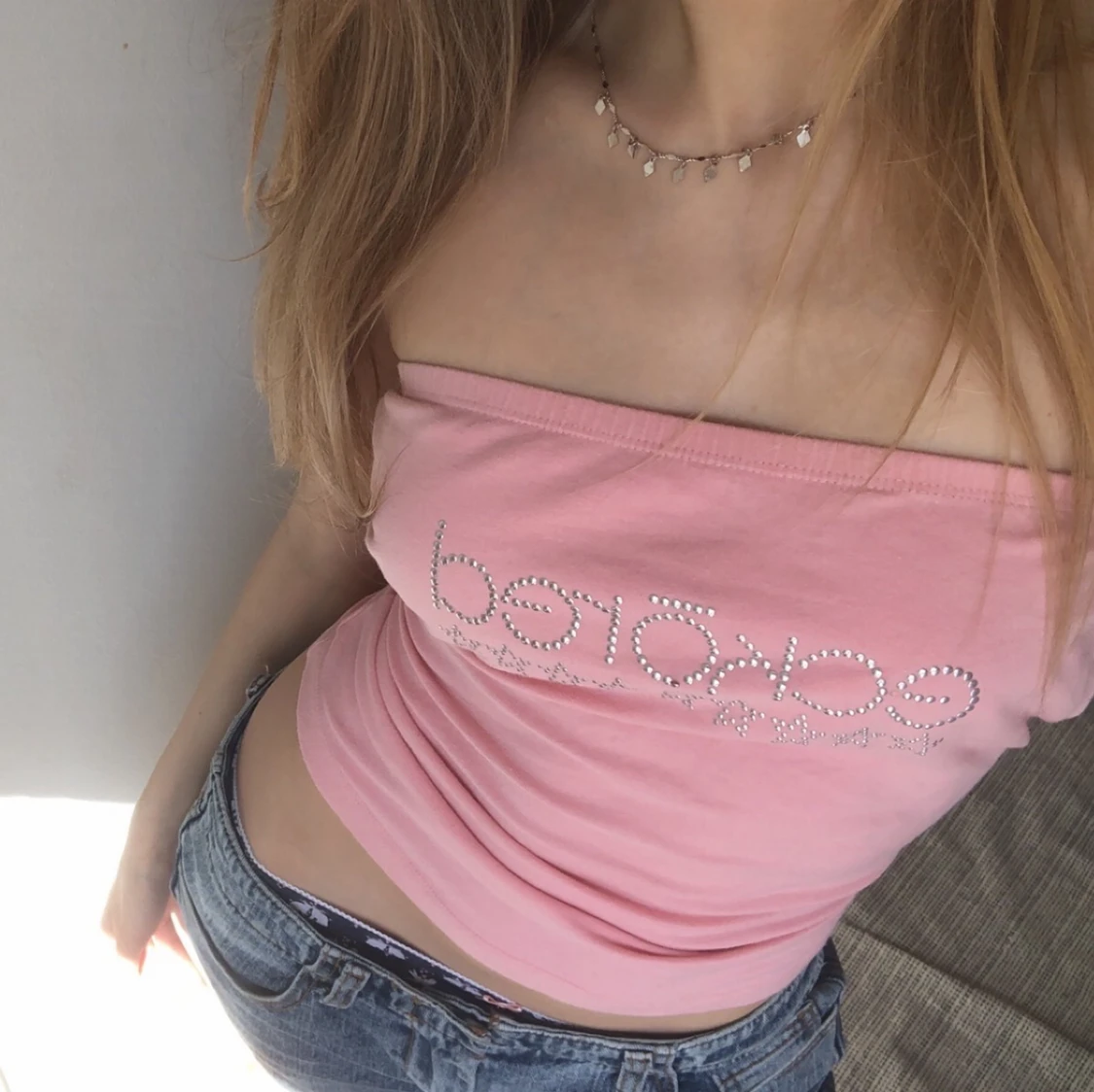 strapless y2k linne - 91