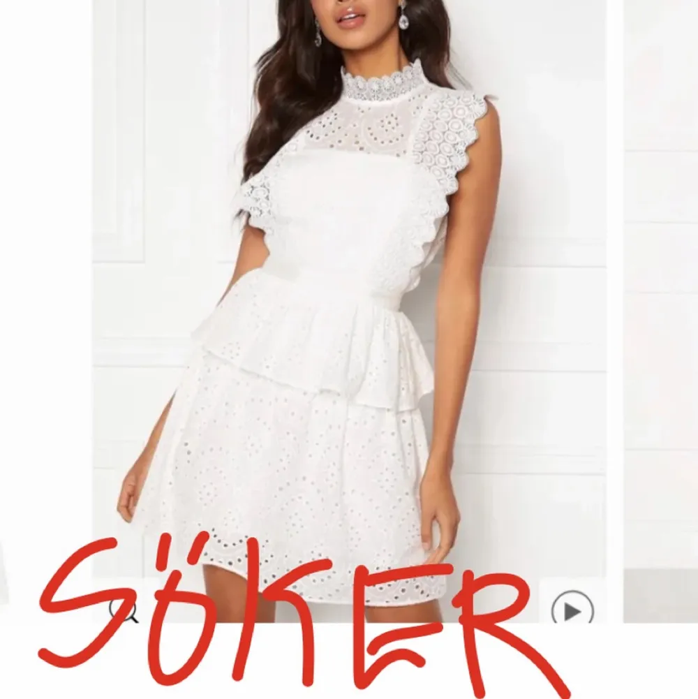 Söker denna klänning ifrån bubbleroom. I storlek 34 eller 36! Modellen heter Olivia crochet dress. Blir jätteglad om ni hör av er om ni har en ni vill sälja☺️. Klänningar.
