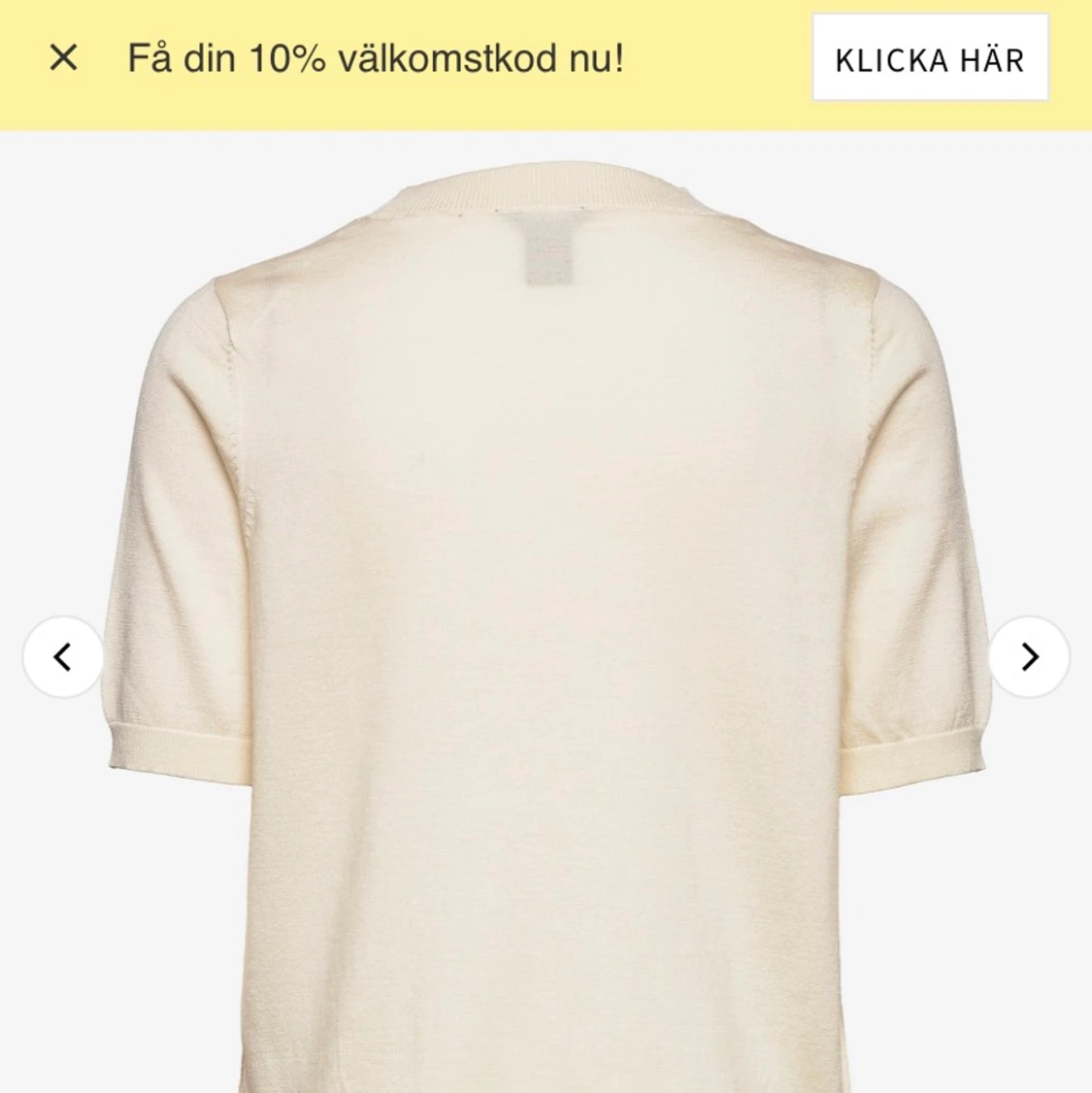 Stickad kortärmad  - 90