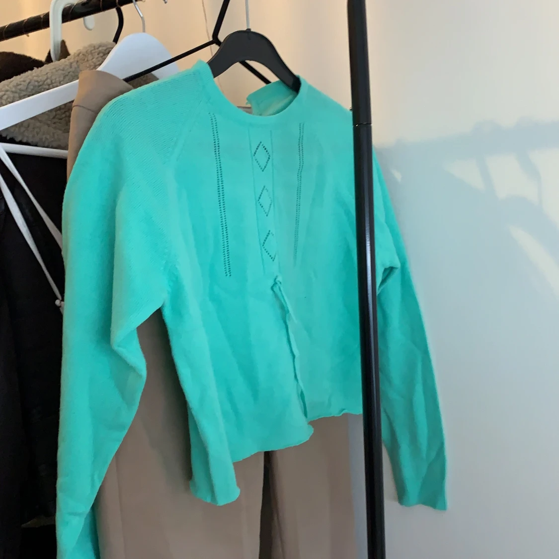 Grön stickad tröja