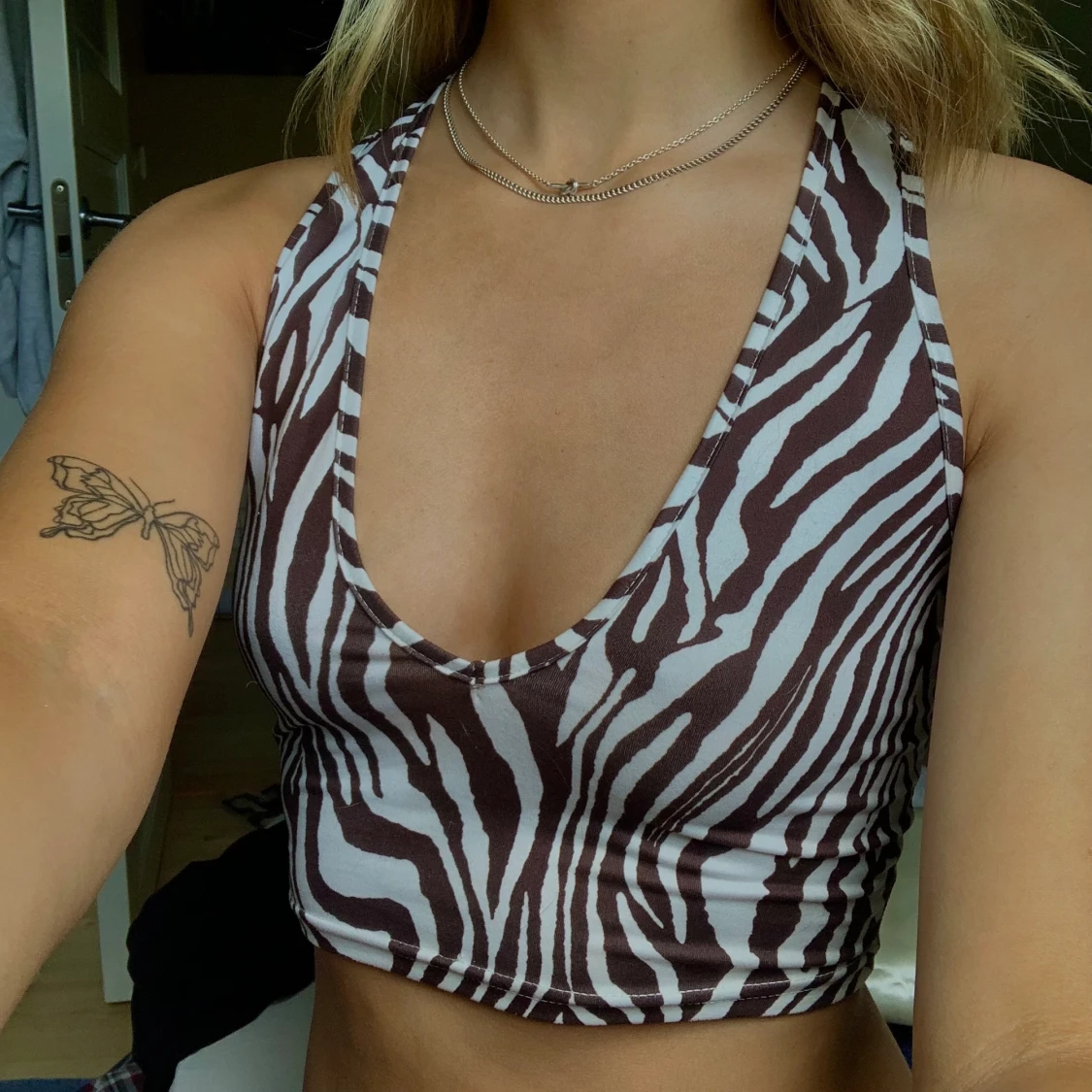 Brun zebra topp 🤎🤍