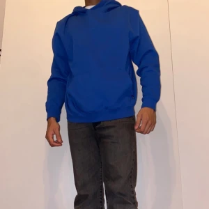 Basic Blå Hoodie  - Basic Blå Hoodie Relaxed fit Storlek: M