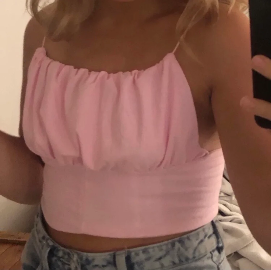 Rosa milkmade topp - 90