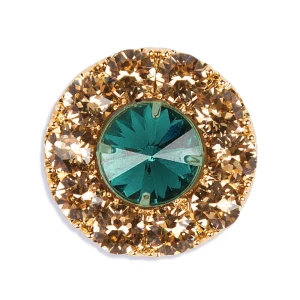 Kokard - En kristall guld/grön kokard säljs. Beställde fel färg på kokarden  därför beställde jag en ny till mig. Köparen står för frakten.