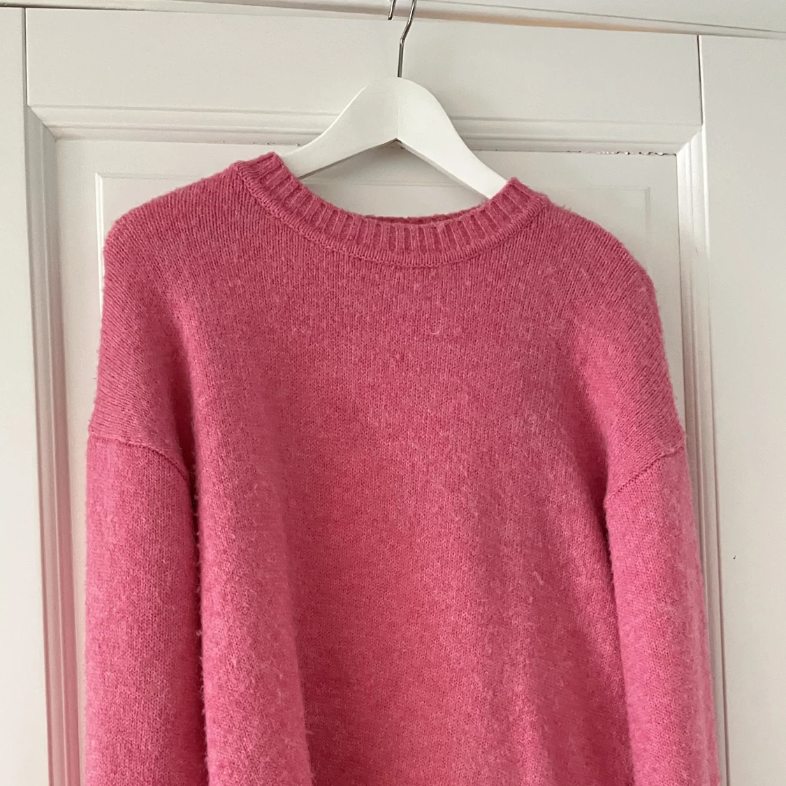 Rosa stickad tröja  - 90