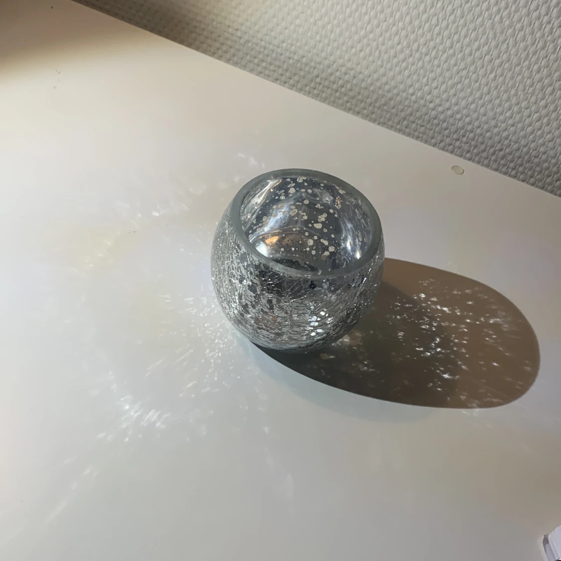 Silver glas hållare till ljus  - 90