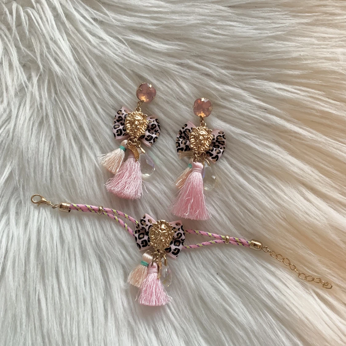 Leopard örhängen set