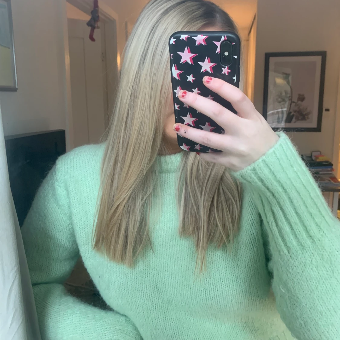 Grön stickad tröja 