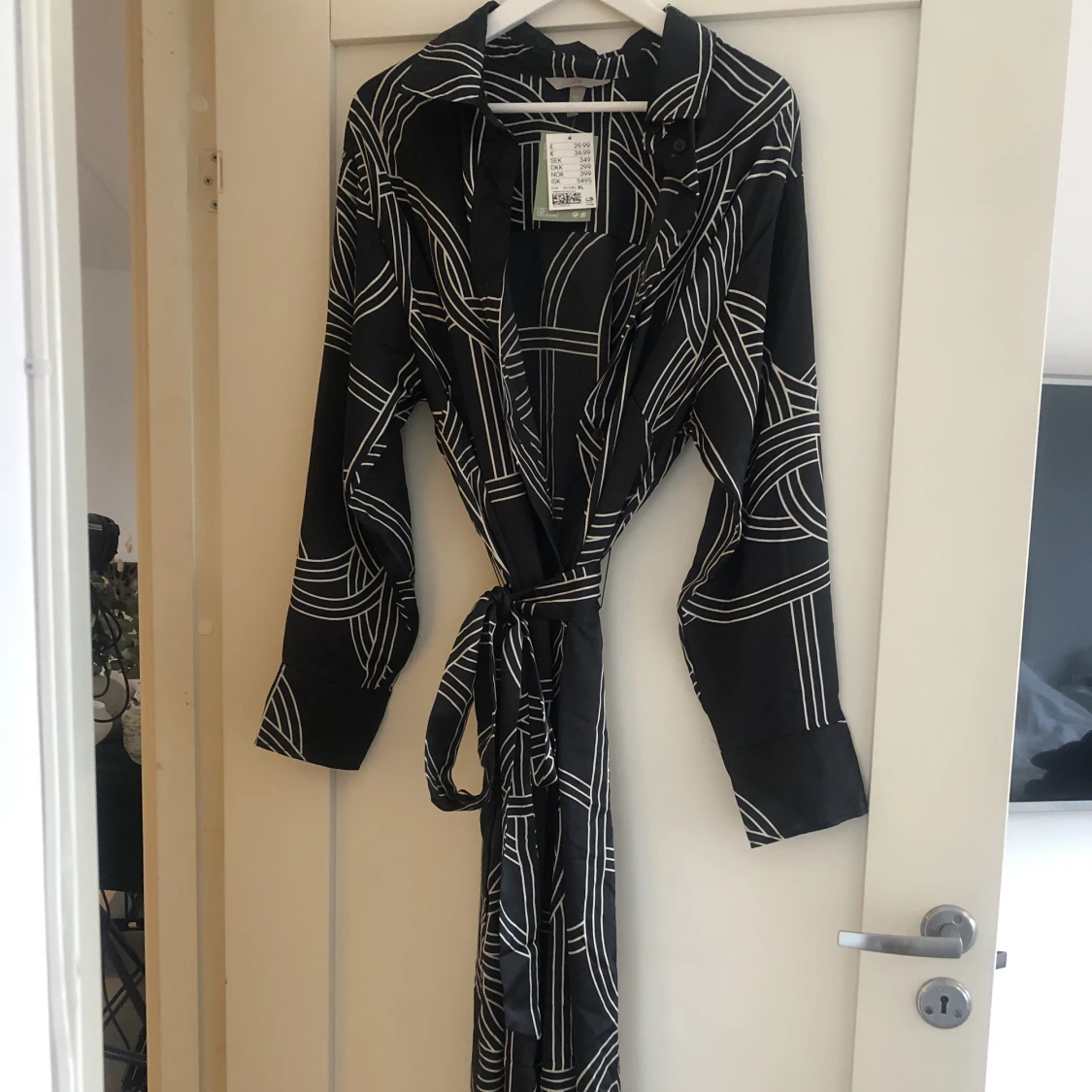 Satin shirt klänning från HM