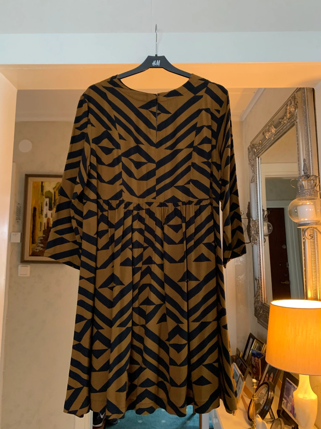 Brun klänning i viskos st44