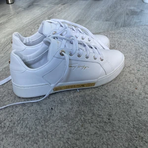 Tommy hilfiger sneakers i st 38 - Endast använda en gång! Fick dom i födelsedagspresent men insåg inte förens jag hade gått med dom en skoldag att jag behövde en annan storlek. Därav i imorincip nyskick. Boxen till skorna tillkommer! Köptes för ca 1000 på Tommy hilfigers hemsida💕