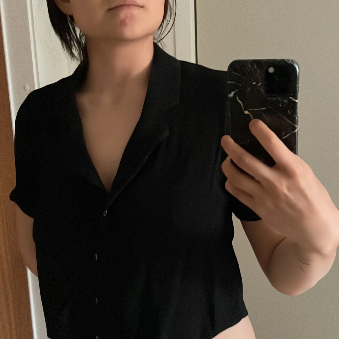 Skjorta/blus svart i storlek S/Xs