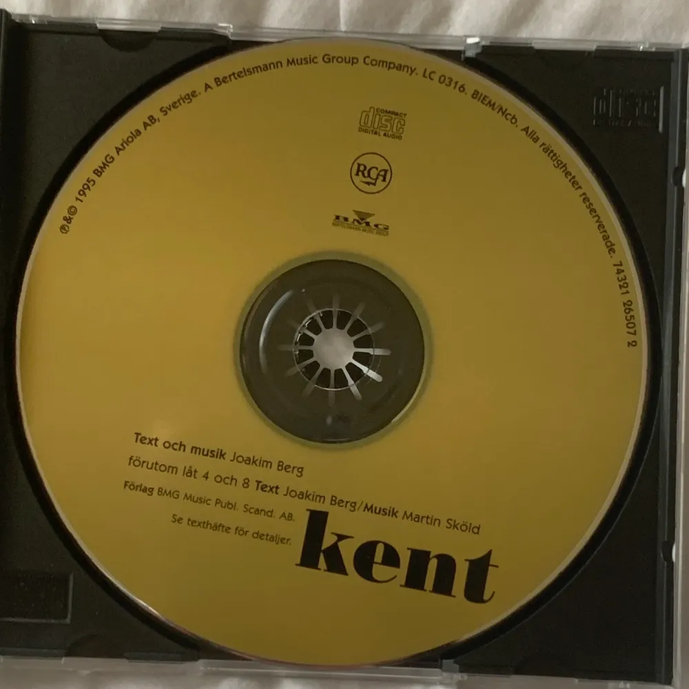 En Kent cd skiva . Övrigt.