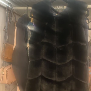 Pälsväst  - Fin pälsväst (ej äkta päls), köpt på miinto för flera år sedan men aldrig använt då den ej är min stil, köpt för över 1000kr tänker mig runt 600kr då den är ny!