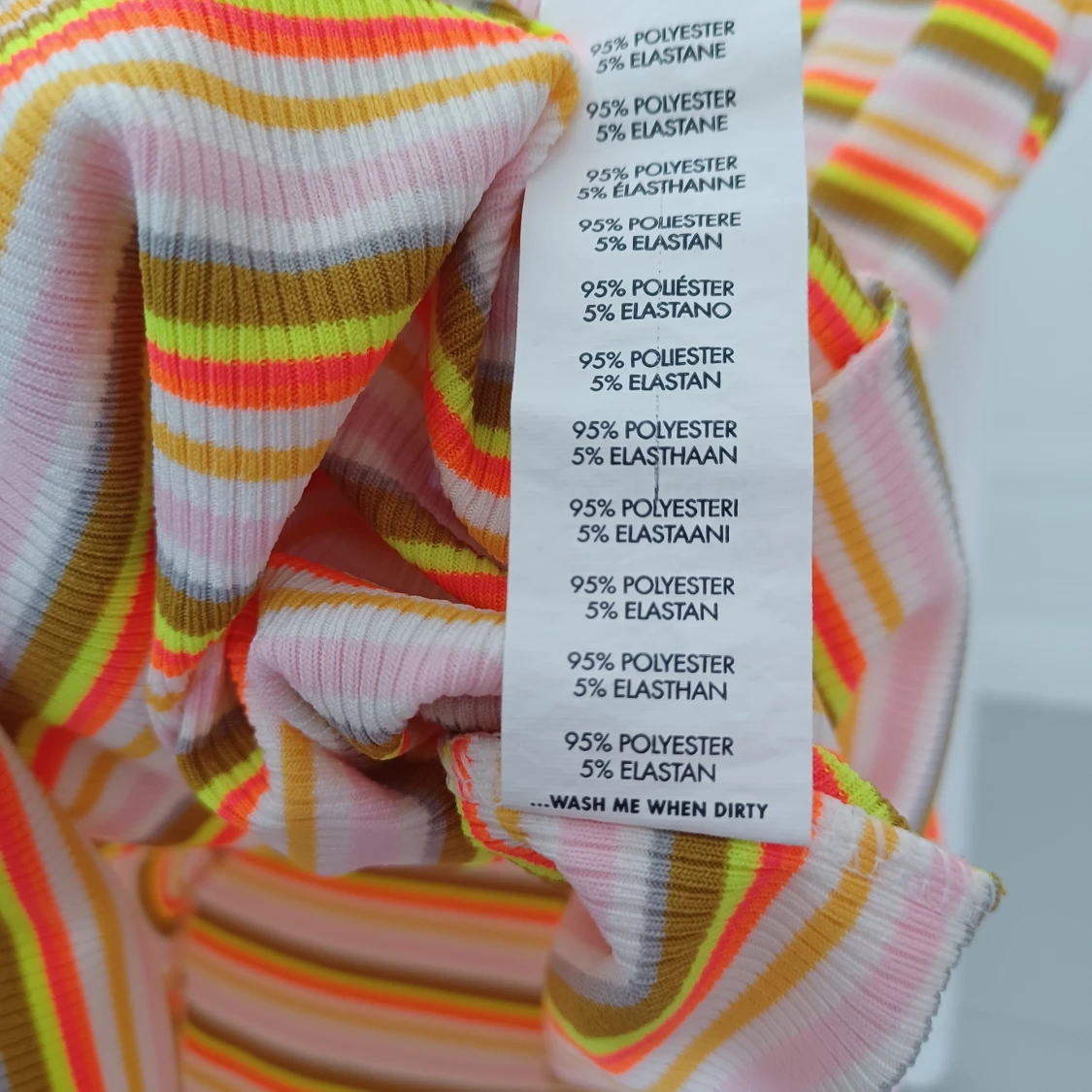 Randig miniklänning med dragkedja  - 91