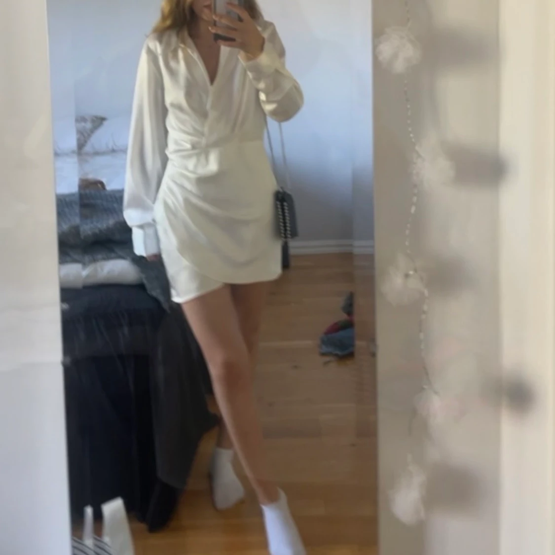 Zara satin klänning  - 90