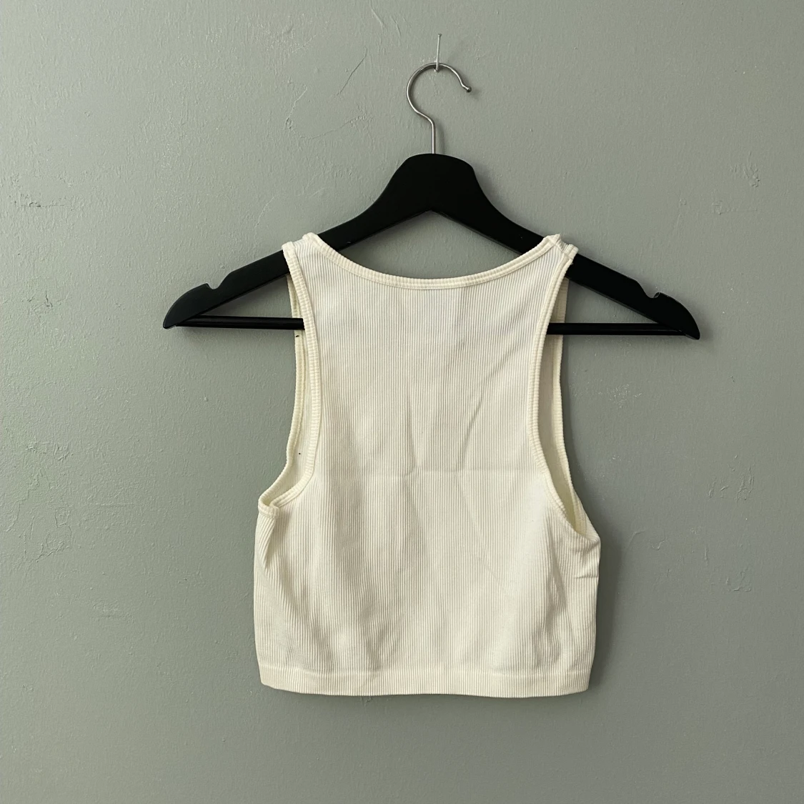 Vitt, croppat linne - 90